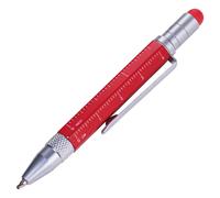 TROIKA Multi-Tasking Ballpoint Pen (Small), Centimeter/Inch Ruler, Slotted/Phill