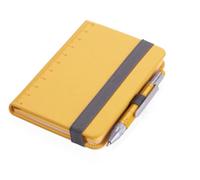 TROIKA NPP25/YE Giallo A7 128 fogli Quaderno con 128 fogli, giallo, Monocromatico, A7, Finta Pelle, 1 tasche