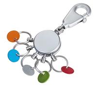 Troika PATENT/Colour Portachiavi ad anello e catena, 10 cm, Multicolore (mehrfarbig)