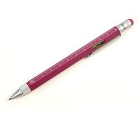 Troika Penna a sfera multifunzione CONSTRUCTION in ottone, mina nera, righello in centimetri/pollici, scala 1:20/1:50, cacciavite a croce, dimensioni: 150 x 11 x 13 mm, PIP20/OF