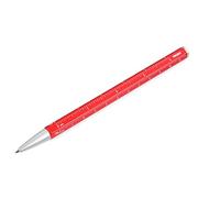 TROIKA Penna a sfera multitasking con ricarica D1 nera - CONSTRUCTION BASIC - righello per centimetri/pollici, scala 1:20/1:50 - facile cambio della ricarica - alluminio, metallo