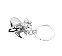 Portachiavi aeroplano JETSETTER - aereo in decollo - simpatico portachiavi per vacanze, fusione di metallo di alta qualità - incluso portachiavi - cromato - color argento - TROIKA Original