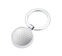TROIKA Portachiavi GOLF in pressofusione di metallo cromato, robusto e stabile, ideale per l’uso quotidiano, la borsa sportiva o come regalo per appassionati di golf