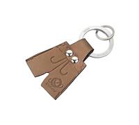 TROIKA Portachiavi Oktoberfest™ 2025 Lederhose con goffratura Oktoberfest in pelle 100% Made in Germany Portachiavi Oktoberfest 2025 con anello portachiavi brevettato NAIL GUARD in acciaio inox