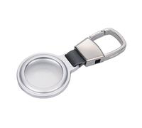 TROIKA Portachiavi per Apple AirTag® AIRTAG HOLDER - con moschettone per fissaggio flessibile - apertura con chiusura magnetica - alluminio - argento originale, metallizzato, 8,5 x 3,7 x 0,9 cm