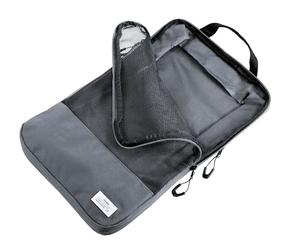 TROIKA Sacca a compressione BLUE CYCLE PACKING SHIRTS, grande borsa con zip per viaggio, salvaspazio, con manico, in plastica marina riciclata grigio scuro