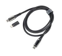 TROIKA Speedy - CBL10/BK - Cavo di ricarica Consegna di potenza USB-C 100W PD ad alta velocità su USB-C - con funzione di trasmissione dati - nero
