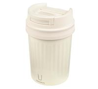 TROIKA Tazza termica 300 ml CERAMUG 300 con isolamento doppia parete sottovuoto e rivestimento interno ceramico WEILBURGER®, acciaio inox 304, plastica, silicone bianco