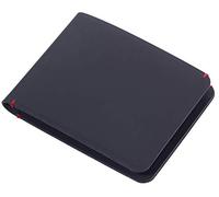 Troika WAL10/LE - Portafoglio sottile e porta carte di credito, in finta pelle, 10,6 x 8,2 x 0,7 cm, colore: Nero/Rosso