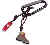 TROIKA Wanderfreund KR19-06/BK - Portachiavi con moschettone, colore: Argento