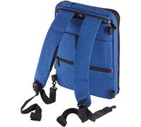 TROIKA Zaino Business per la ricarica di dispositivi elettronici SAFTSACK - 1 scomparto per documenti, laptop, tablet (fino a 13'') - 1 scomparto elastico per accessori (Every Day Carry), Blu,