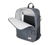 TROIKA Zaino per computer portatile BLUE CYCLE EXPANDABLE - espandibile con 2 ampi scomparti - per laptop (fino a 16'') - tasche interne multiple - plastica marina riciclata - grigio scuro originale