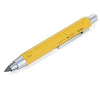TROIKA ZIMMERMANN 5,6 BLEISTIFT- PEN56/YE mine (5,6 mm HB-mine), righello in centimetri/pollici, scala 1:20 m/1:50 m, temperamatite in ottone laccato giallo