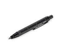 Troika Zimmermann - Matita meccanica da carpentiere con righello e temperamatite integrato, colore: Nero