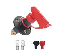 TROIOIUM Interruttore di spegnimento principale della batteria, 300 A, 12 V, 24 V, rosso, a 2 chiavi, for veicoli, auto, camion, barca, auto, interruttore di alimentazione.(4 hole M10)