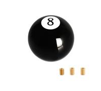 TROIOIUM Pomello del cambio 8 Ball nero/Pomello del cambio corto for auto universale Acrilico NERO 8 Ball per(Black 8)