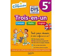 Trois-en-un Français Maths Anglais 5e: Avec corrigés détachables
