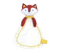 Trois Kilos Sept - Doudou Piatto Bambino Nascita - Leonardo Le Volpe - Velluto - Bianco - Terracotta - Motivi Foresta