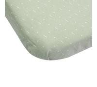 Trois Kilos Sept - Lenzuolo con angoli elasticizzati - 100% cotone jersey elasticizzato - Morbido e confortevole - Bordi elastici - Etichetta Oeko-TEX® Standard 100- Grafica verde oliva - 50 x 83 cm