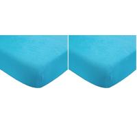 Trois Kilos Sept - Lenzuolo con angoli elasticizzati per neonati, 70 x 140 cm - 100% Cotone - Etichetta Oeko-TEX - Jersey estensibile - Caraibi (Confezione da 2)