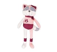 Trois Kilos Sept - Peluche Procione - Bambino - Nascita - Gambe lunghe - Morbido - Rosa - Grigio - Bianco - 40 cm - Collezione Kipic & Olga