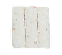 Trois Kilos Sept Set di 3 panni in mussola di cotone, 70 x 70 cm
