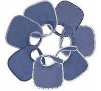 Trois Kilos Sept - Set di 7 bavaglini per neonato, impermeabile, per bambini, motivo a scelta