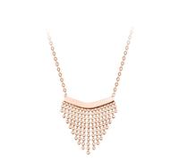 Troli Modern steel Collana with Chains Rose Gold ornament