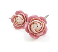 Troli Orecchini Pendenti Fiori Rosati Cremosi - Orecchini