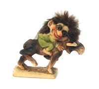 Statua Troll Portafortuna NYFORM 840045 in Latex con Alce