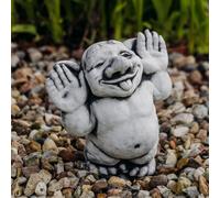 Troll Ciao sono folletto statua in pietra 25 cm 6 kg grigio cemento antigelo