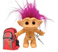 Troll Doll Key Ring - Good Luck Troll Dolls Keychain | 10cm Fun And Colorful Anti-Lost Key Chain Keys Ring For Different Types Of Keys Collections, School Project, Arts And Crafts, Party Favors