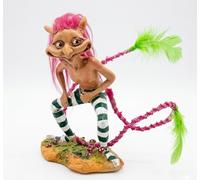 Troll Gnomo D&D Fantasy con Funghi - Capelli Rosa - NUOVO Fondo Magazzino - 10cm
