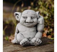 Troll Tu fila Kobald statua in pietra 19 cm 4 kg grigio cemento bianco antigelo