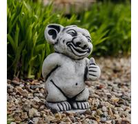 Troll tutto ottimo folletto statua in pietra 37 cm 16 kg grigio cemento bianc...