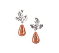 Trollbeads Argento Earring Orecchini Foglie della Positività