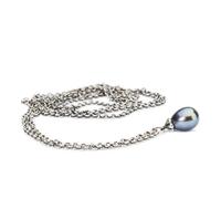 Trollbeads Bead in Argento - Collana Fantasia con Perla Pavone 80 Cm Ref. TAGFA-