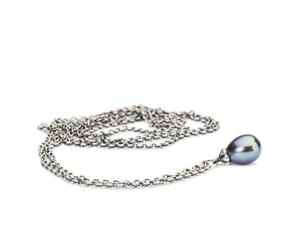 Trollbeads Bead in Argento - Collana Fantasia con Perla Pavone 80 Cm Ref. TAGFA-