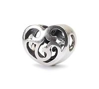 Trollbeads Ciondolo d'argento dal cuore, misura unica, Argento, Nessuna pietra preziosa
