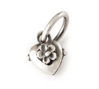 Trollbeads Collana San Valentino 2025 ciondolo a forma di cuore TAGBE-20302 in argento Sterling con ciondolo a forma di cuore, Klein, Argento sterling