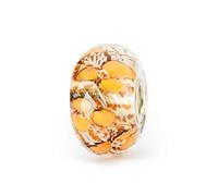 Trollbeads Fiori d'Arancio TGLBE-30078 vetro arancione e bianco
