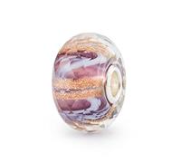 Trollbeads Melodia in vetro viola TGLBE-30102, misura unica, Vetro, Nessuna pietra preziosa