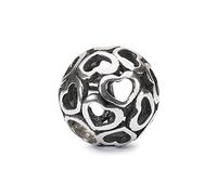 Trollbeads TAGBE-10201 - Charm rivestito in argento sterling con amore, misura unica, Argento, Nessuna pietra preziosa