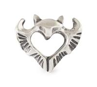 Trollbeads TAGBE-10290 - Ciondolo a forma di cuore con ali e corna, in argento Sterling