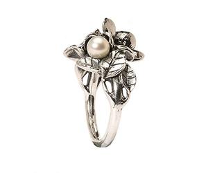 Trollbeads TAGRI-00225 - Anello da Donna, in Argento 925, Misura 17,5, Argento, Perla
