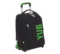 Trolley 3 Wheels Yub, 2in1 Zaino con spallacci a scomparsa, 34 Lt, Verde,