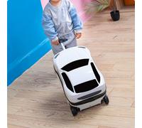 Trolley a Forma di Auto Ruote Girevoli Valigia Cavalcabile per Bambini