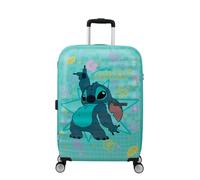 American Tourister Wavebreaker Disney Valigia per bambini Stitch Flower, misura media, 67 cm, custodia rigida con 4 ruote, chiusura TSA, 64 L