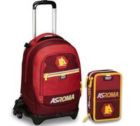 Trolley As Roma più astuccio 3 zip doppio uso zaino trolley prodotto ufficiale