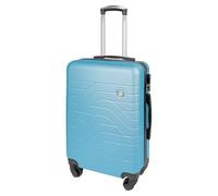 Trolley Bagaglio Mano Rigido 37x20x54.5 Piccolo Ultraleggero Valigia In Abs Con 4 Ruote Manico Chiusura Di Sicurezza Per Compagnie Low Cost Economy Zaino Da Viaggio - Turchese